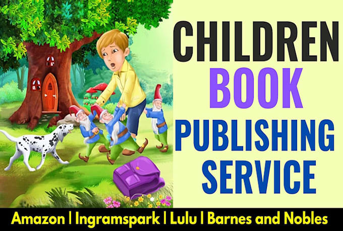 do children illustration, layout formatting, bookcover and publish the book