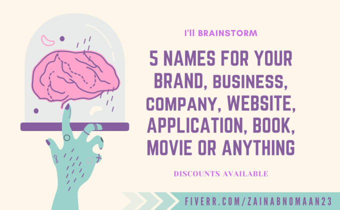 brainstorm names for business, brand or anything
