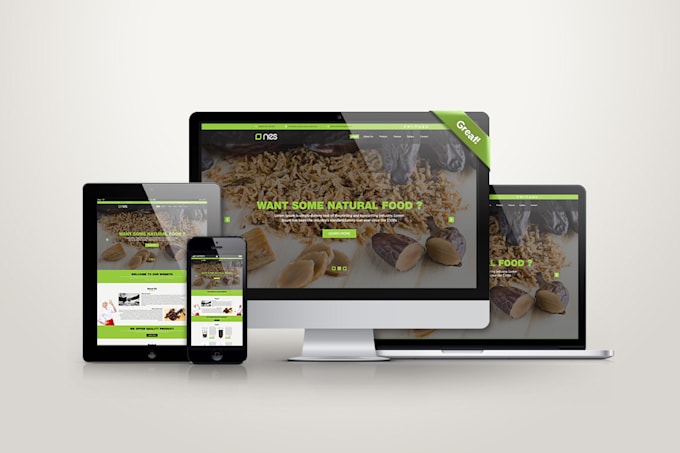 design amazing website or landing page PSD template