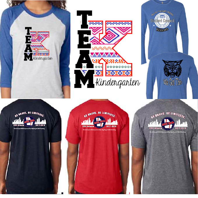 Create custom spirit wear designs for school shirts by Ktdesigns13 Fiverr