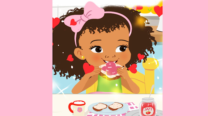 draw children story book illustration