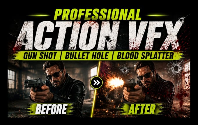 create realistic gunshot, muzzle flash, and bullet hole vfx