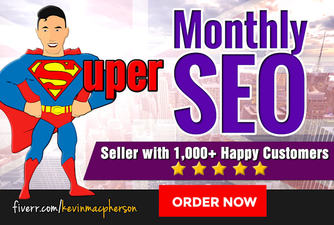 provide a monthly SEO service with high quality link building