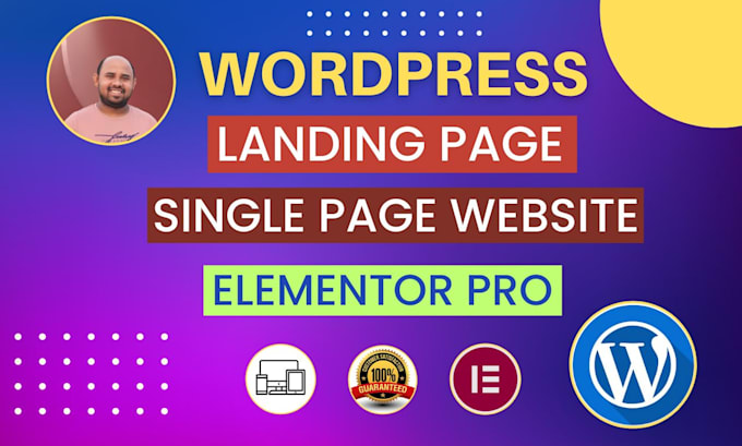 do wordpress landing page design or redesign landing page