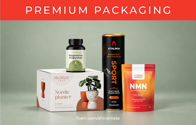 do premium packaging box, label design for your product