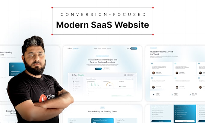 design modern saas website UI UX in figma