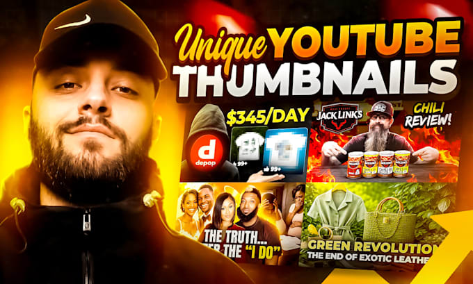 design unique youtube thumbnails