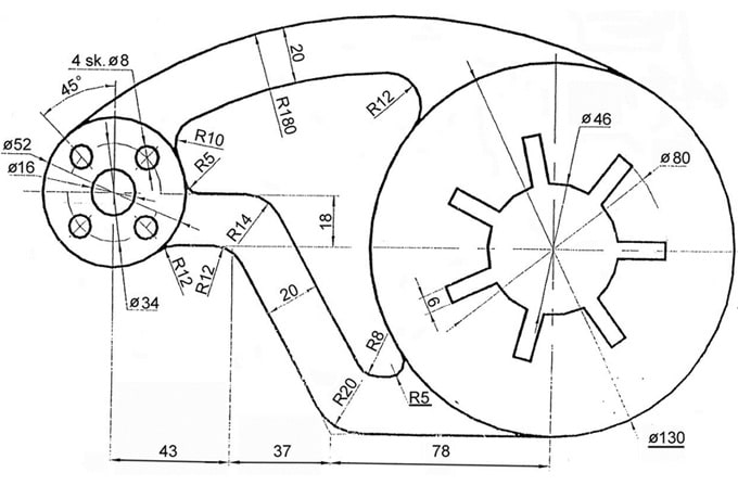 2d autocad drawing