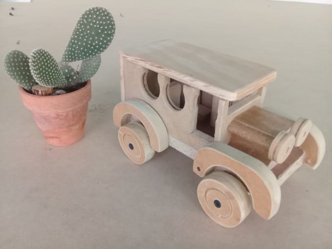 wooden mini car
