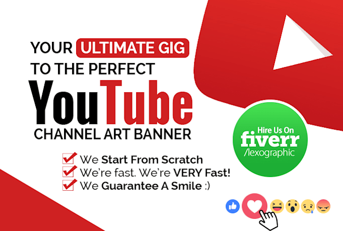 Create youtube channel art banner or thumbnails banner by Lexographic ...