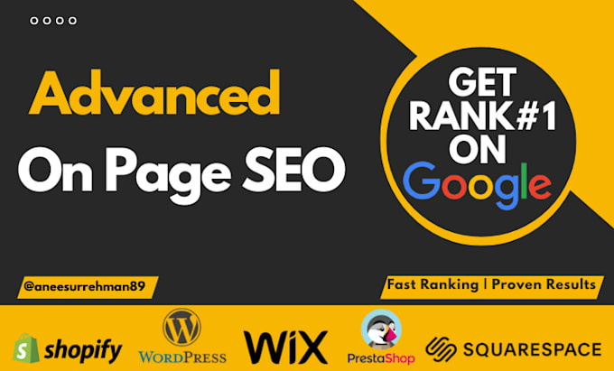 do complete onpage SEO optimization for wordpress, prestashop, shopify and wix