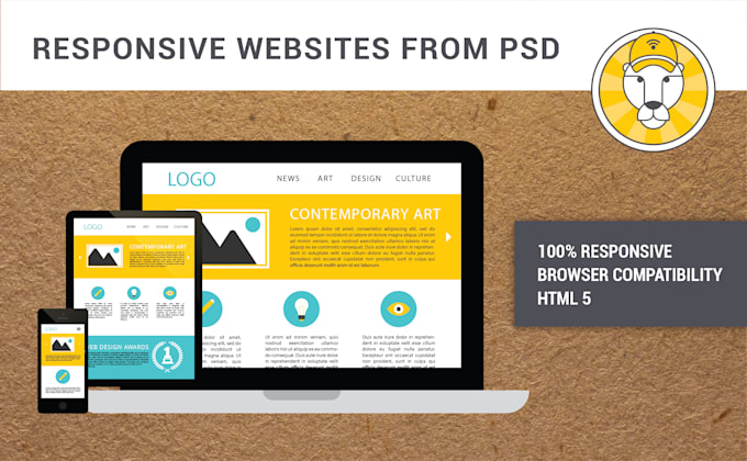 create responsive website from psd, sketch or your idea