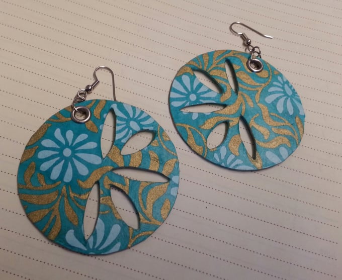 Recycled paper earrings hot sale