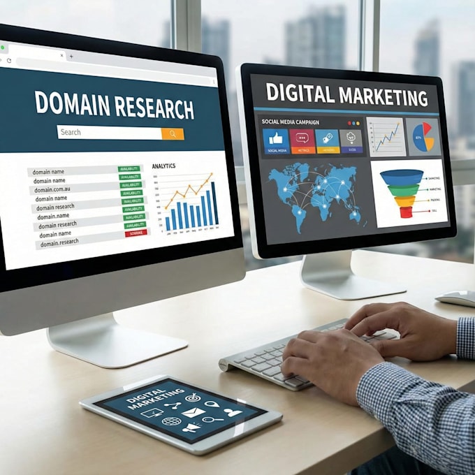 do domain research, digital marketing