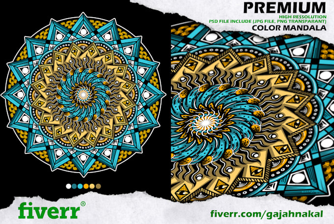 draw mandala for tattoo or clothing brand