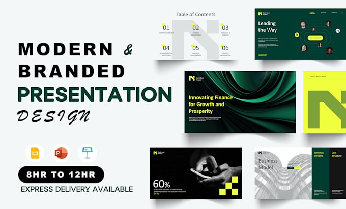 design branded powerpoint presentation within 24 hours