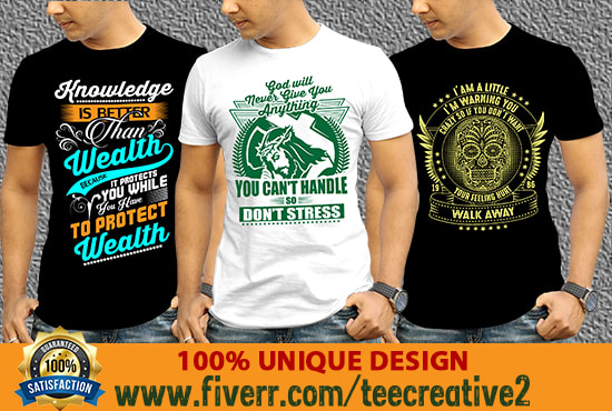 I will create trendy typography t shirts design within 24hrs