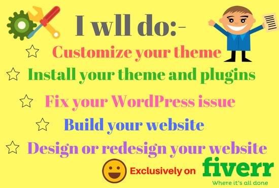 customize wordpress theme and design wordpress website