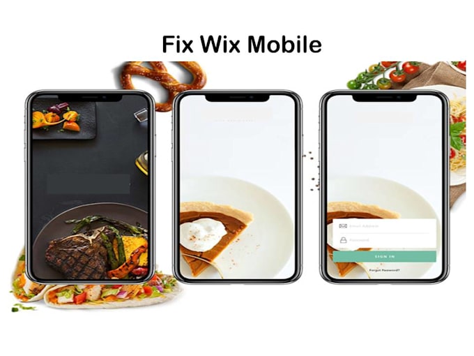update or optimize mobile version of wix and landing page