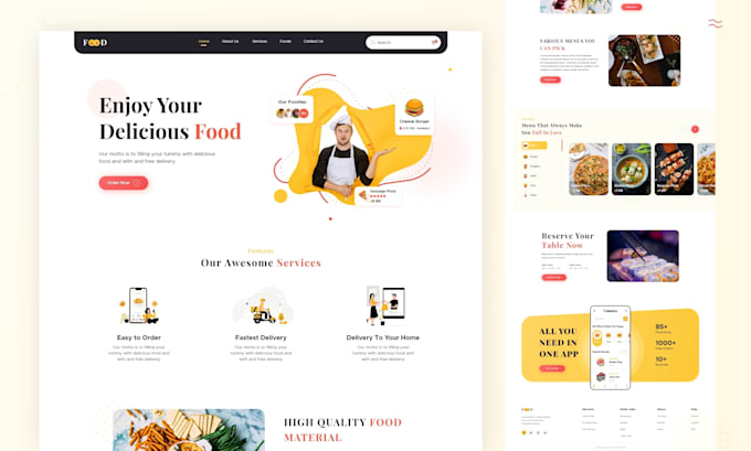 do awesome website ui ux design or landing page in figma