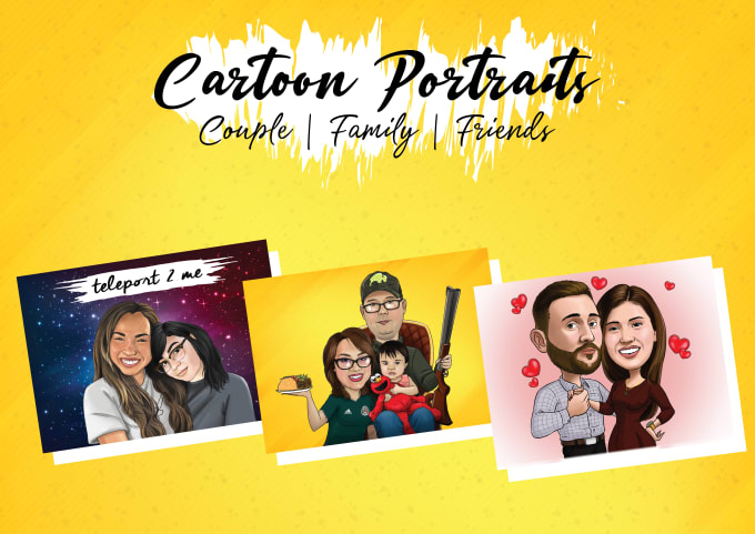 Draw A Cartoon Caricature Of A Couple Family Or Friends By Anita Art We create a beautiful digital caricature from your photo. fiverr