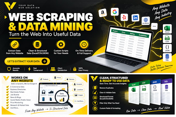 do web crawling,web scraping and  data mining