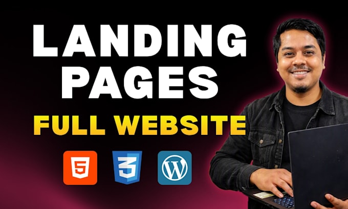 design responsive landing page website HTML CSS or wordpress