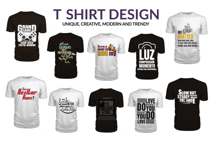 Do unique, modern, vector custom t shirt design by Designak | Fiverr