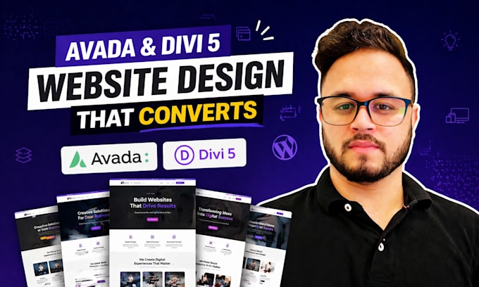 customize, design wordpress website with divi or avada theme
