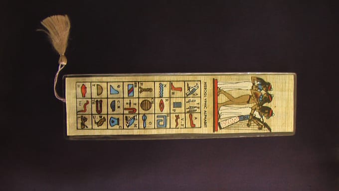 send you an egyptian bookmark with the hieroglyphic