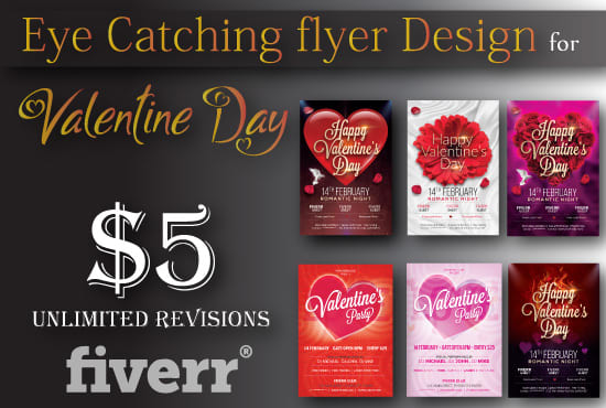 design eye catching flyer for valentine day