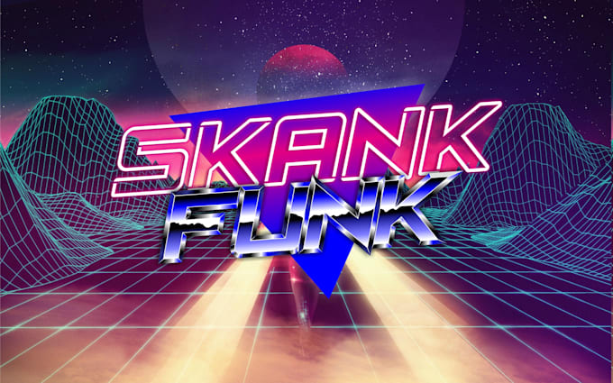 make 80s chrome retro vintage logo