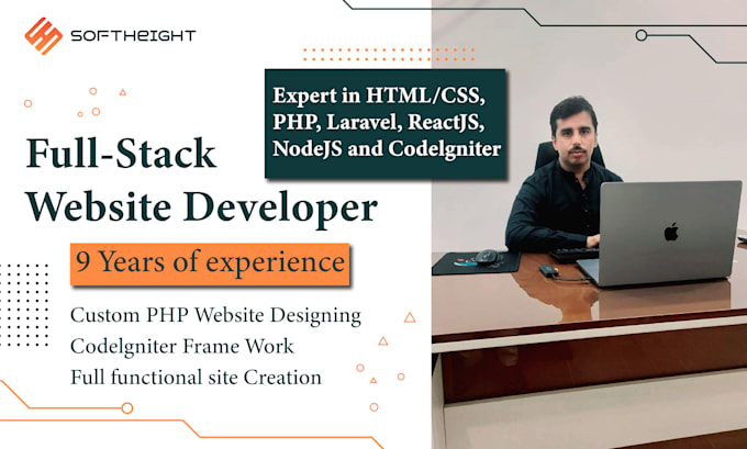 build a laravel PHP web application with rest API and custom backend development