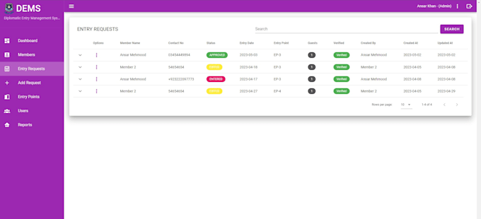 visitors information management system PHP laravel and vuejs