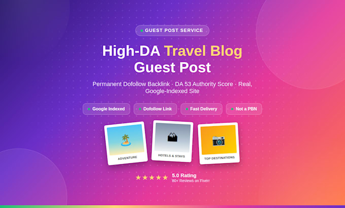 do SEO guest post on high da real travel blog with dofollow backlink