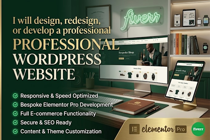 design, redesign, or develop a professional wordpress website