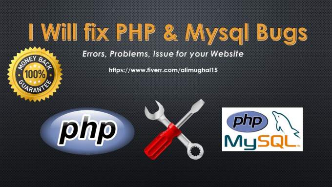 fix PHP, laravel, or mysql errors and bugs quickly and professionally
