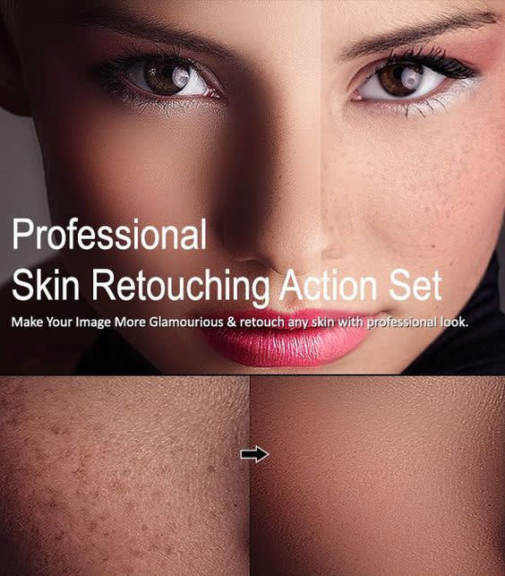 do professional skin retouching