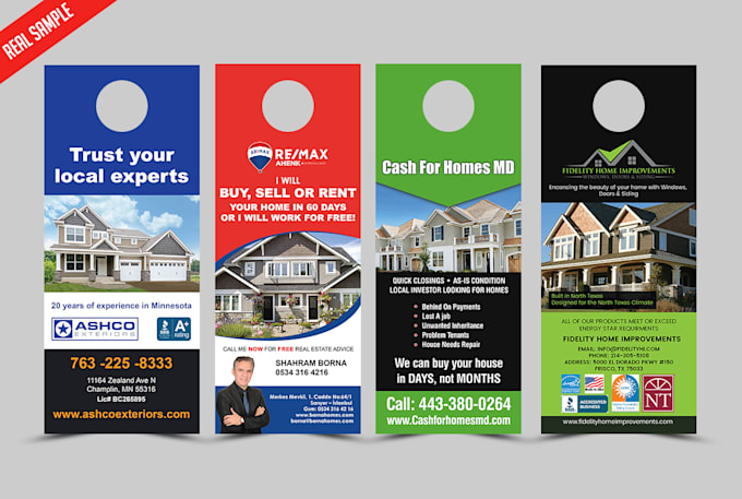 Design Real Estate Door Hanger In 24 Hours By Shamima11 Fiverr