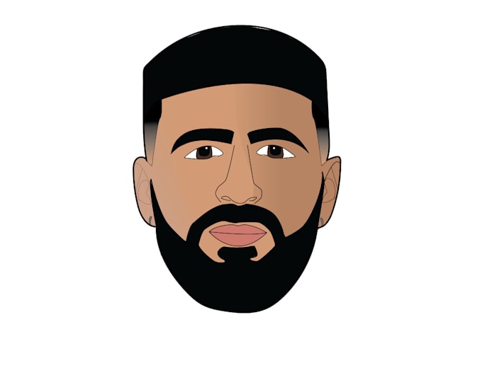 Create a detailed and realistic vector cartoon of yourself by Vishrai