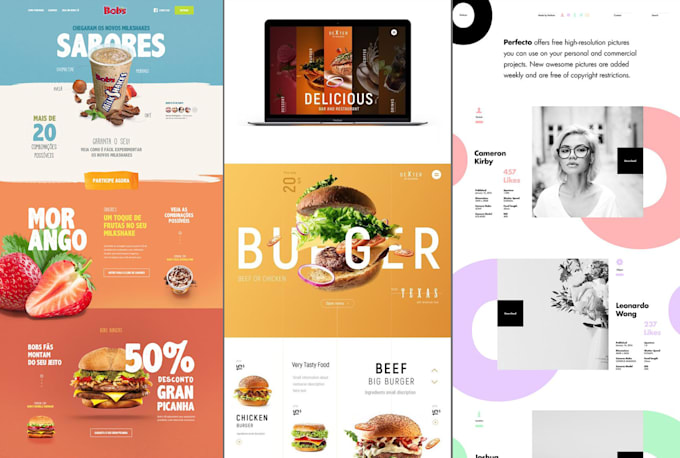 create a beautiful and modern landing page for your website