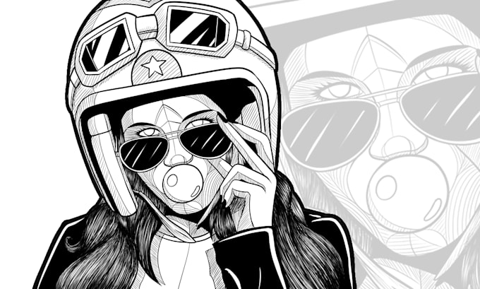 create a beautiful ink illustrations for your project