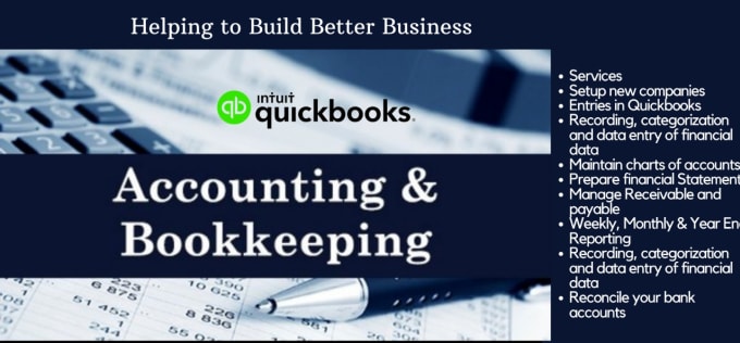 Hire a freelancer to do bookkeeping in quickbooks online and  quickbooks desktop