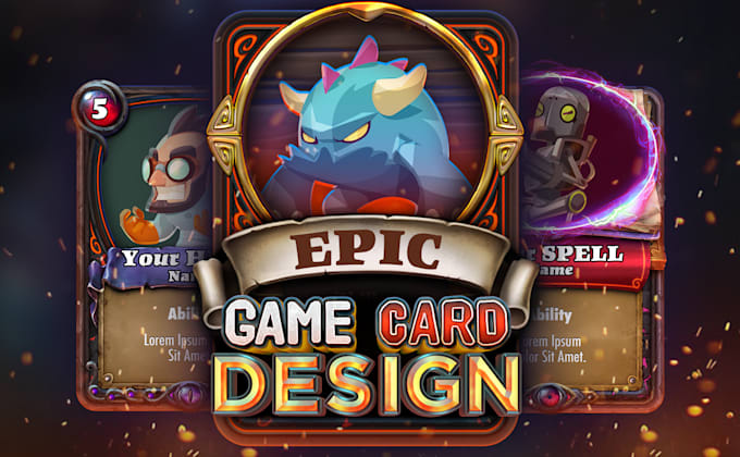 create epic card design for trading card games
