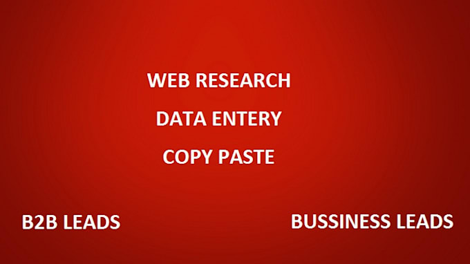 do web research and data entry task