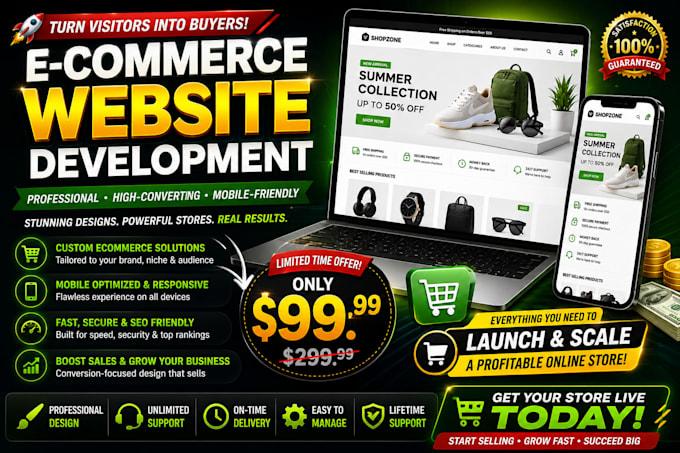 make ecommerce website in 99 only