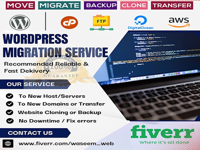 transfer or migrate your wordpress website, clone, move wordpress to new
