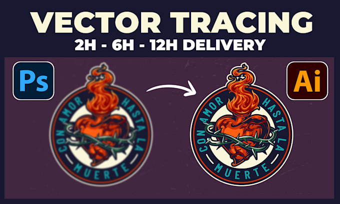 convert your sketch or raster logo to vector