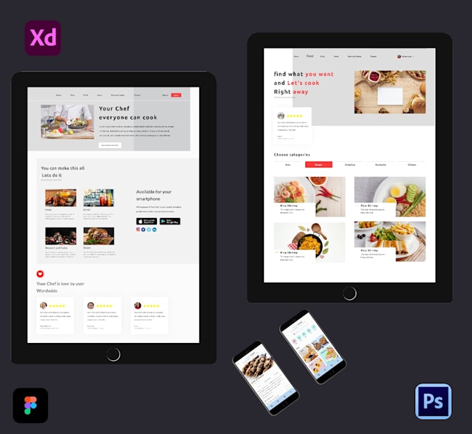 made uxui flow design mobile and website