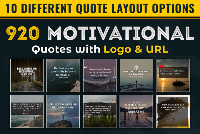 Design 249 Inspiring Motivational Quotes With Logo By Quoteshub Fiverr
